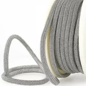 Bobine 20m cordon métallique 7mm argent - gris anthracite