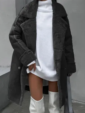 Elle | Manteau d'Hiver avec Revers