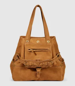 JEROME DREYFUSS Partager  Sac Billy M Cuir Suédé Tabac  